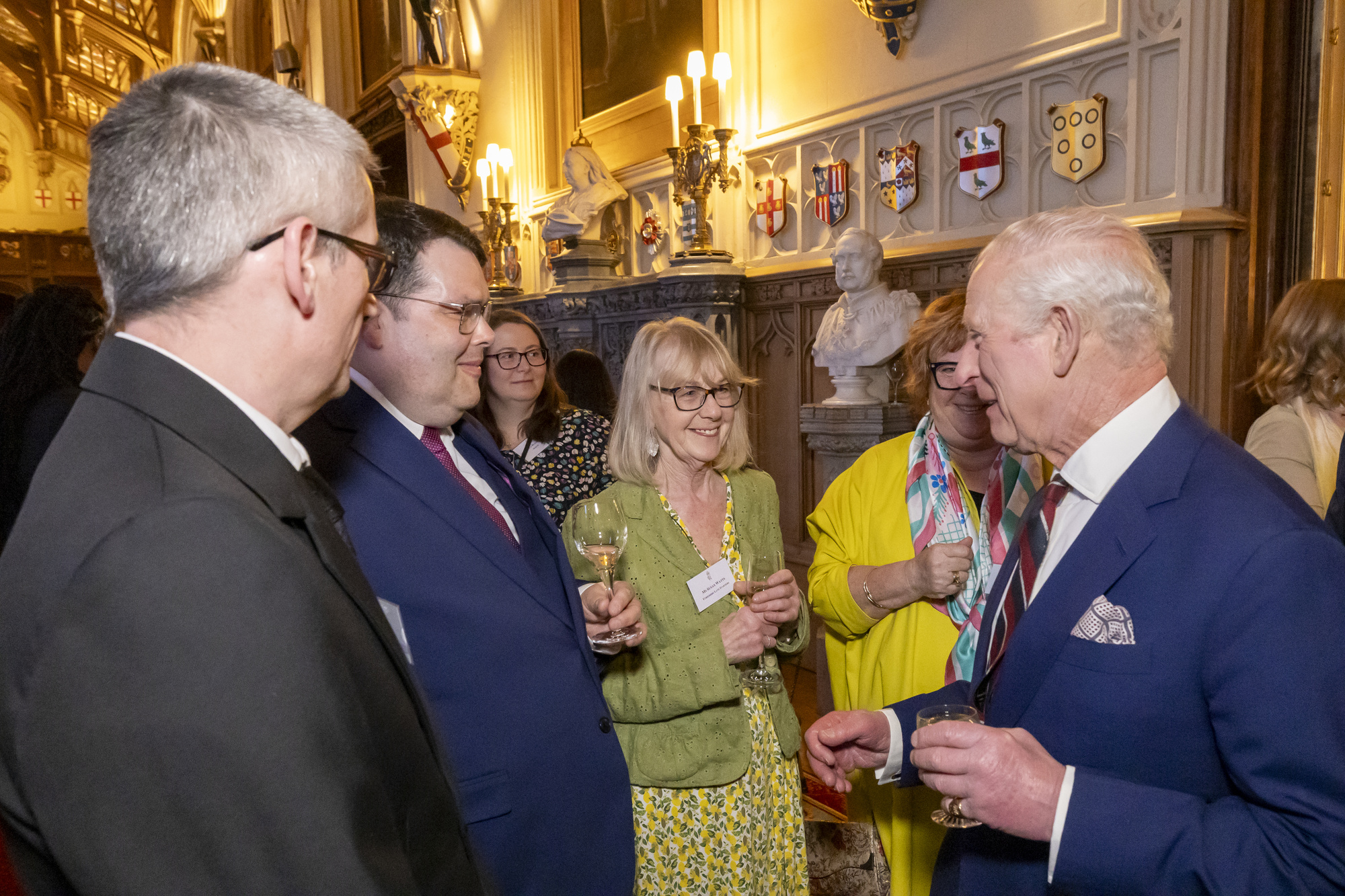 Sue, Steve and Simon discussing YLSS with King Charles